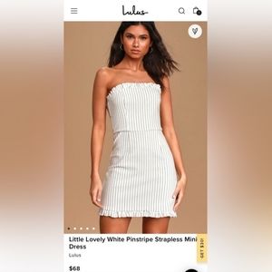 Lulu's Lovely Little White Pinstripe Mini Dress